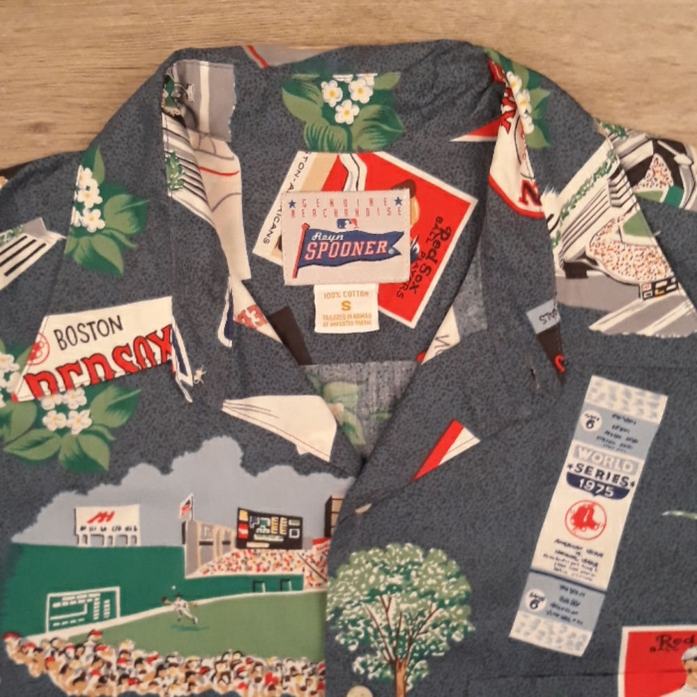 BOSTON RED SOX 1999 All Star Game MLB Reyn Spooner Cotton Sz S Shirt VTG 90s